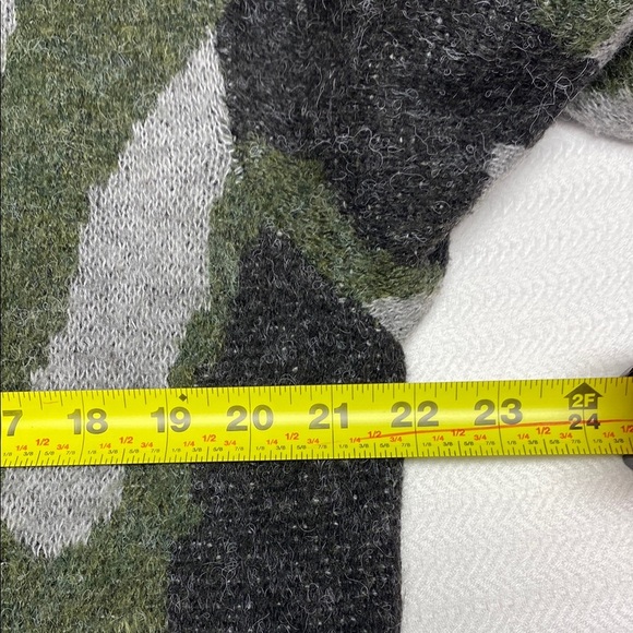 Cardigan Cabincore Gorpcore Camo Modern Canvas Open Front Pockets Green Medium - Picture 6 of 7